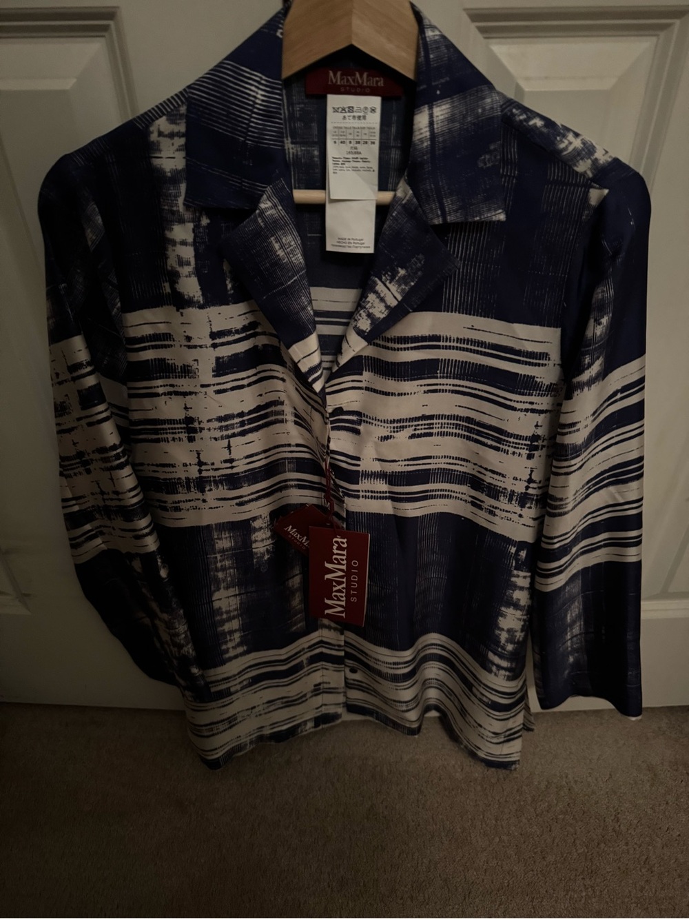 MaxMara Navy Blouse